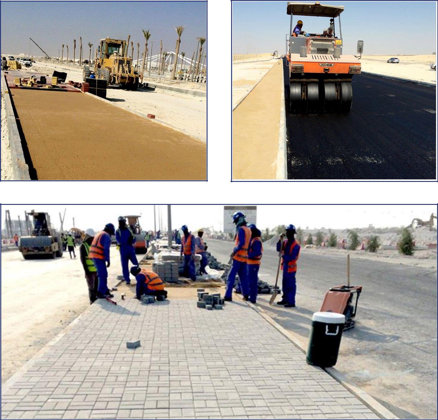 Road pavement layer being placed on the Bahr-el-Ghazal highway alignment